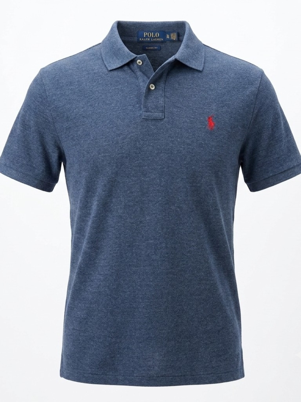 Polo Ralph Lauren Classic Fit Heathered Blue Polo Shirt XL‎
